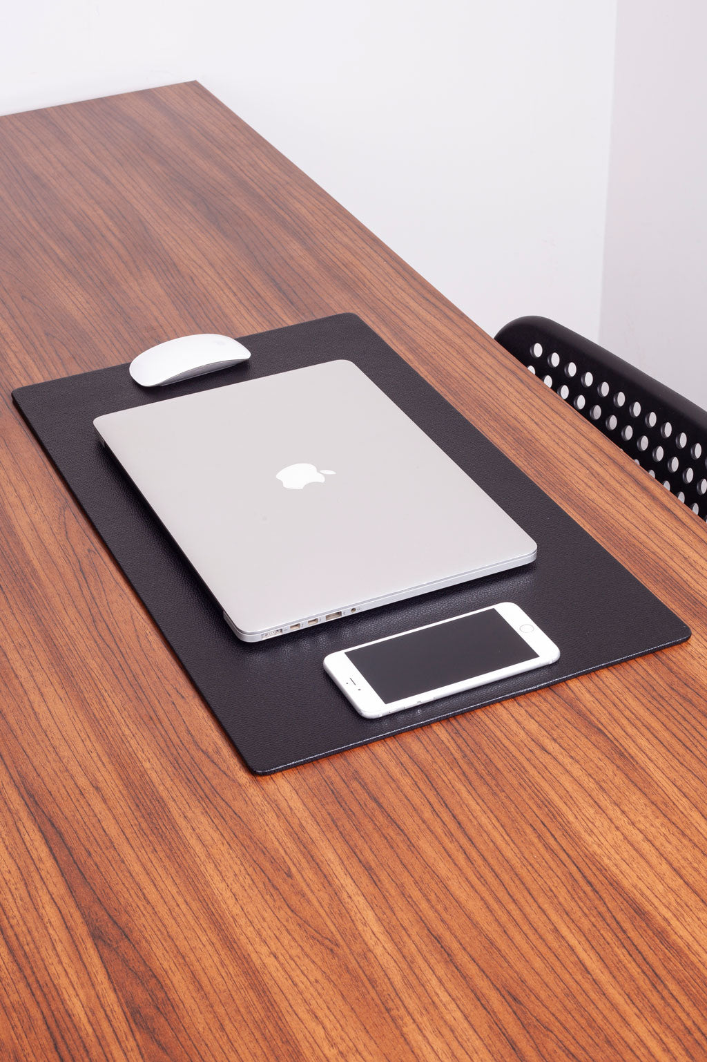 مكتب جلدي أسود 60 × 35 سم