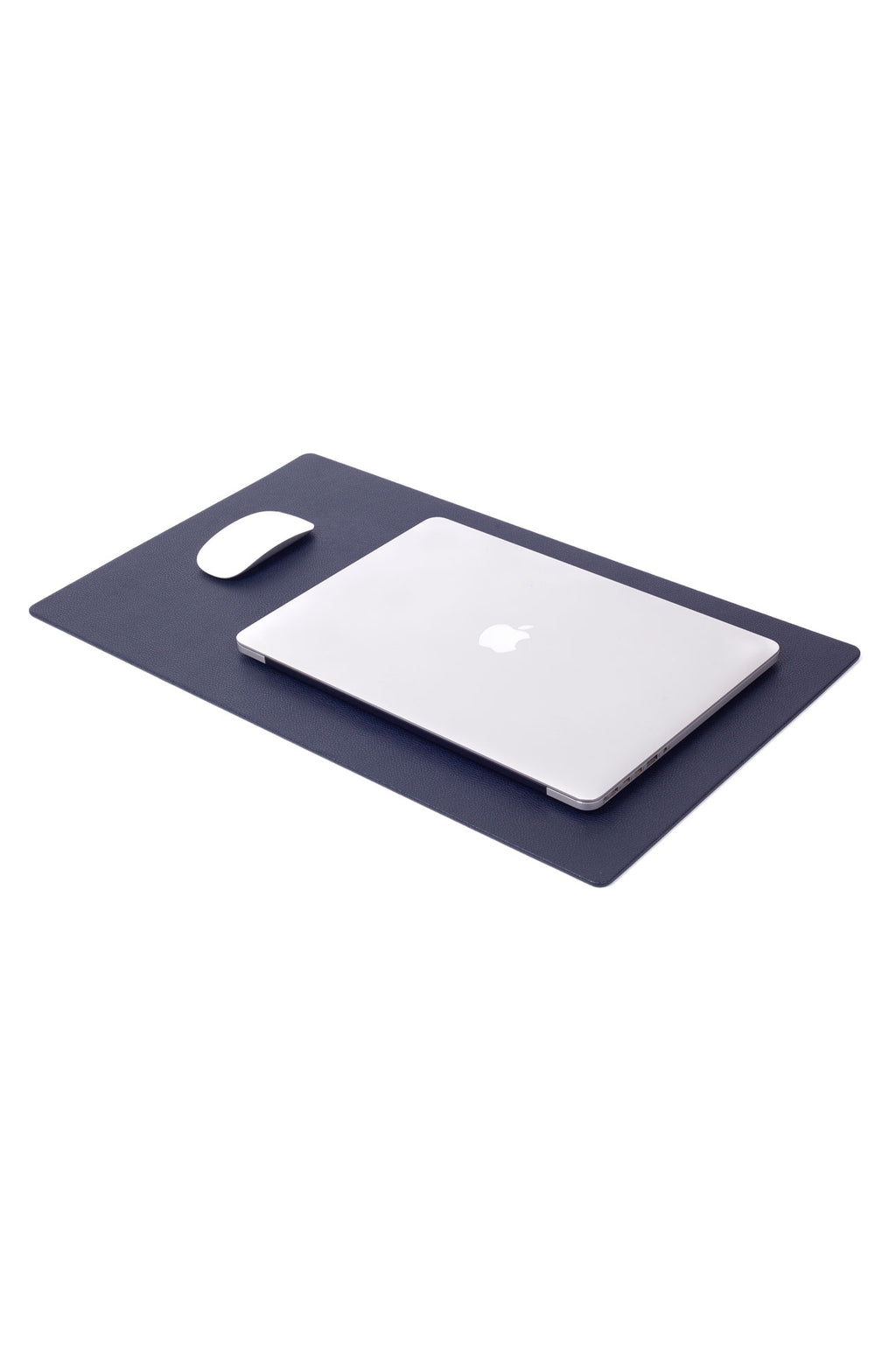 حصيرة مكتب جلدية زرقاء داكنة 60 × 35 سم