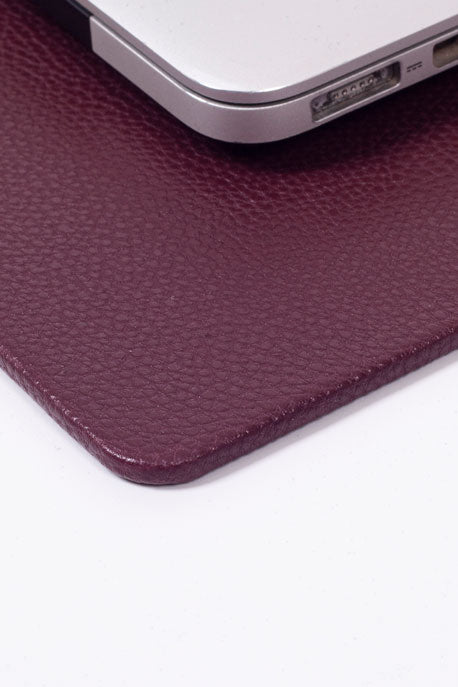 سطح مكتب جلدي، أحمر كاردينال، 60 × 35 سم