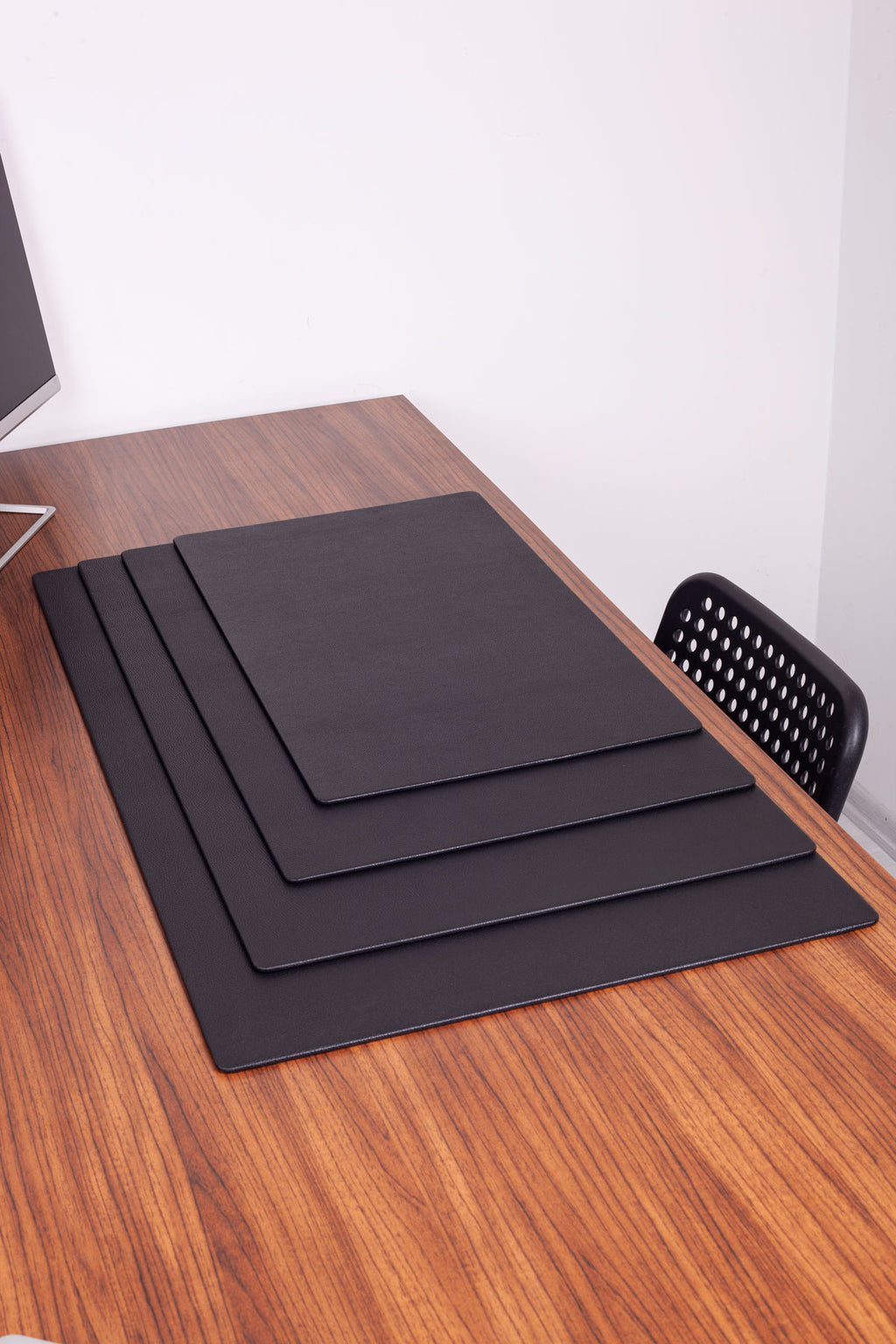 Leather Desk Desk Black 70x40cm