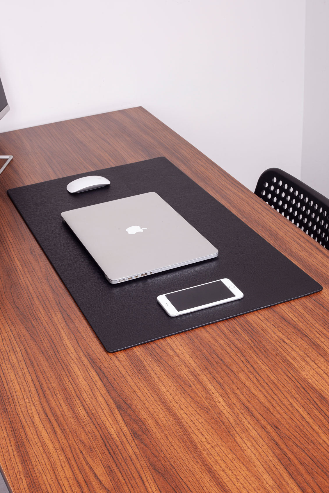 مكتب جلدي أسود 80 × 45 سم