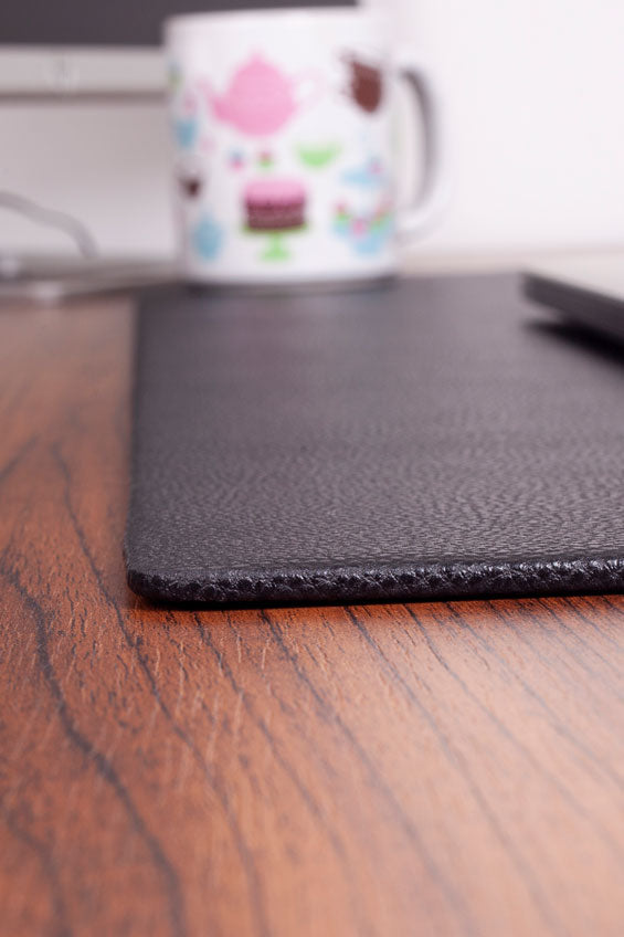 مكتب جلدي أسود 90x50 سم