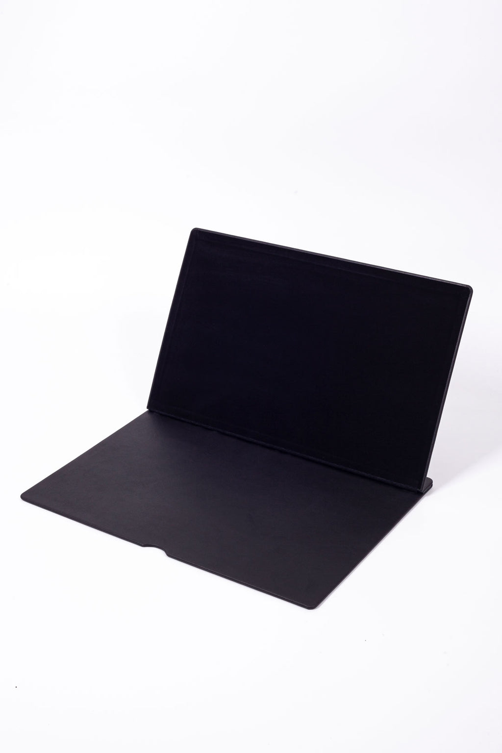 Leather Covered Desk Desk Plain Black Gold Detailed 50x35cm