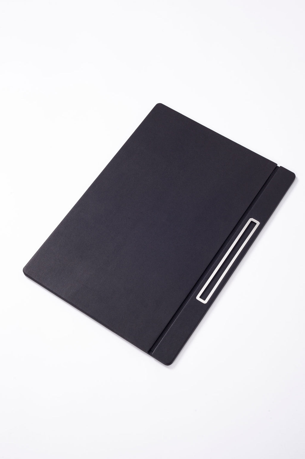 مكتب مغطى بالجلد، كروم أسود مزخرف، مقاس 50 × 35 سم