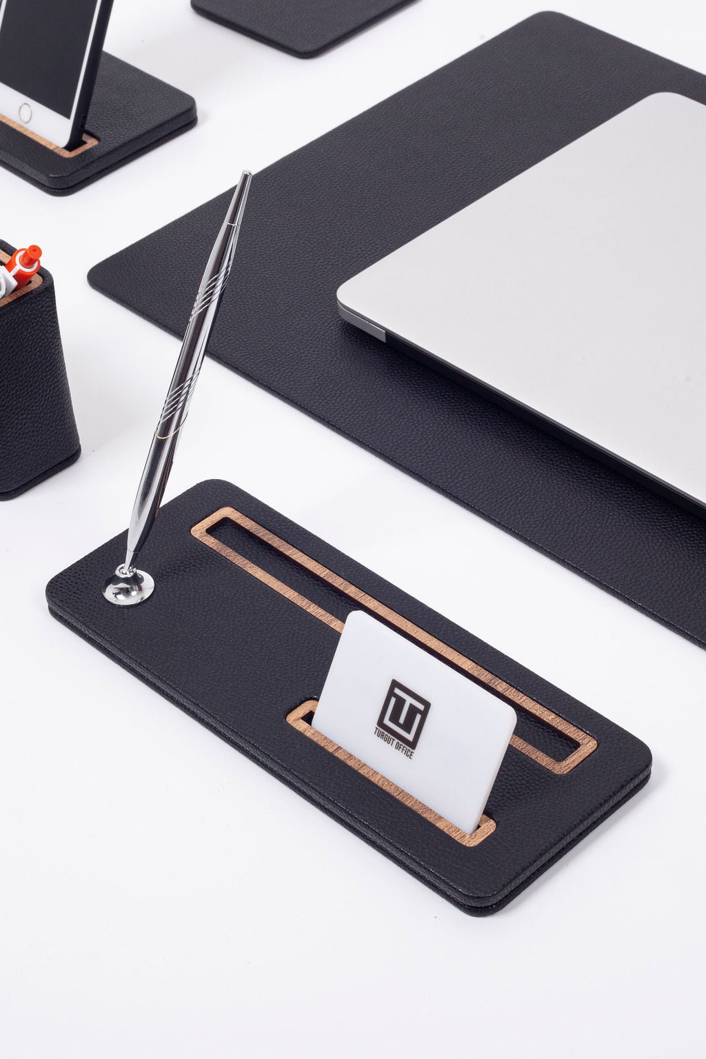 طقم مكتب من الجلد بورتو، 6 قطع