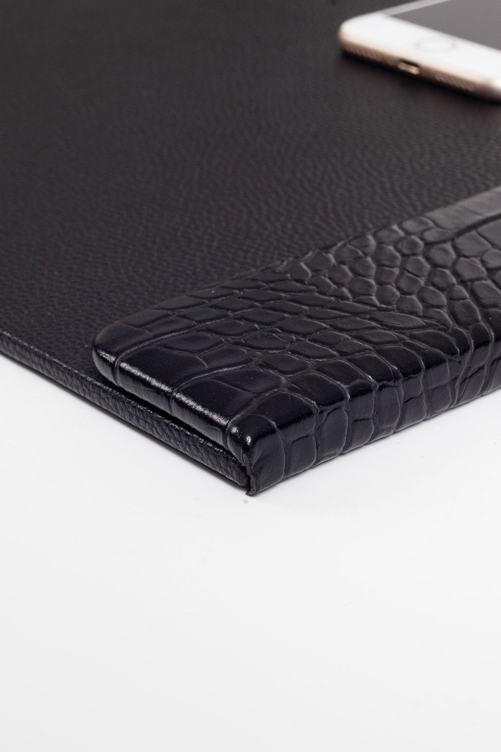 Loft Leather Desk Set Black 6 Pieces Vertical Coroco Detailed