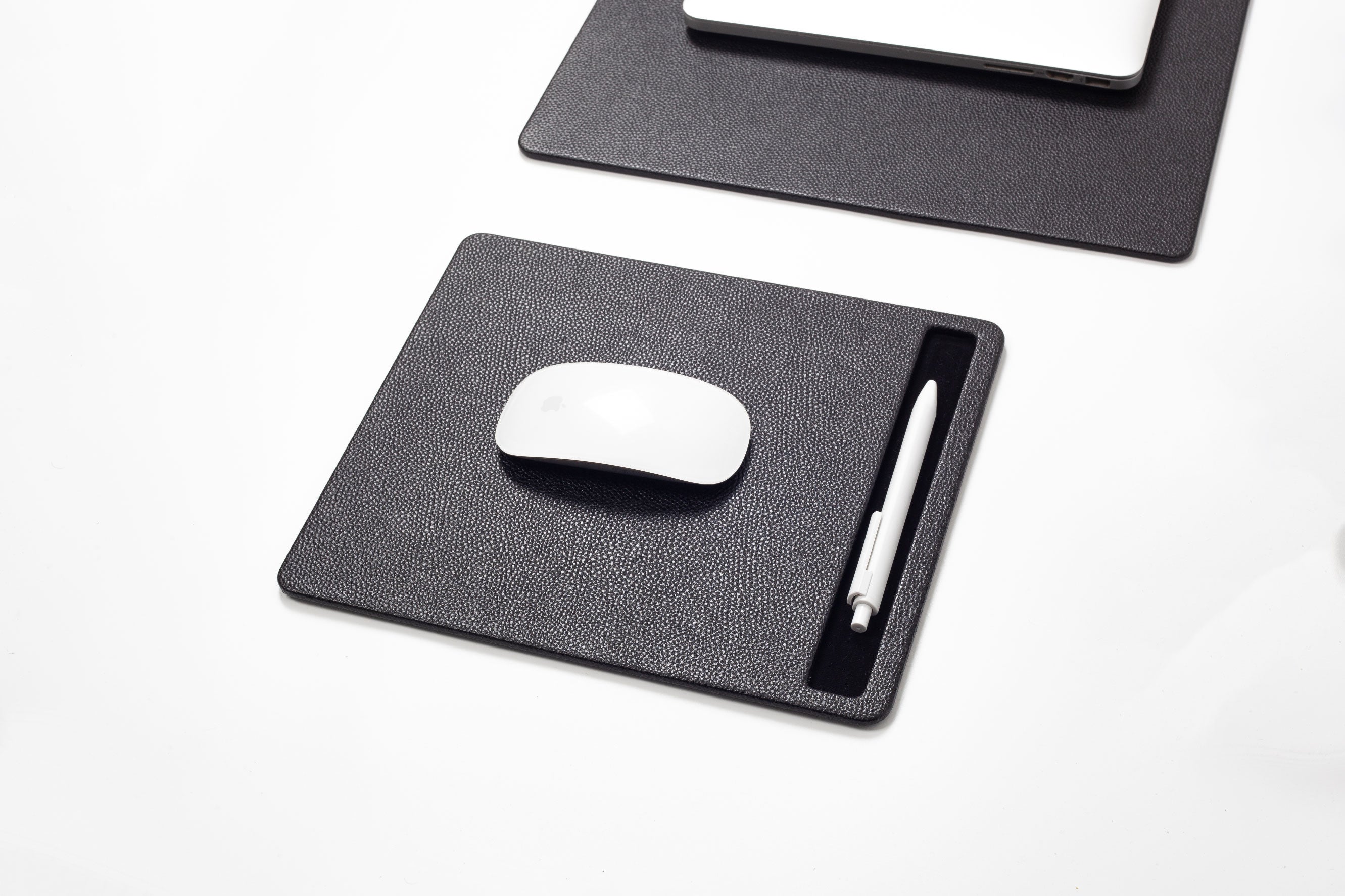 طقم مكتب روما الجلدي أسود، 10 قطع