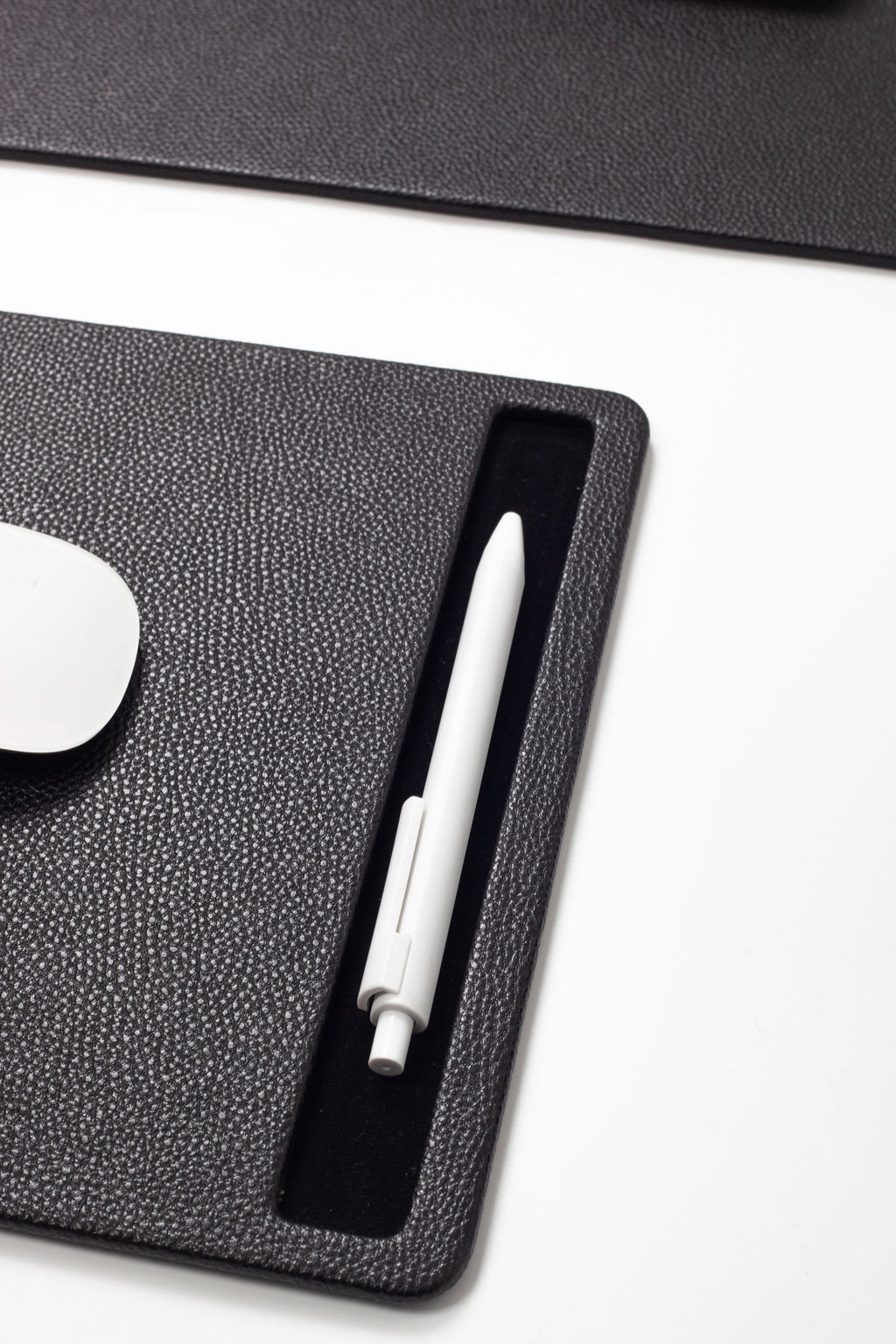 طقم مكتب روما الجلدي أسود، 10 قطع