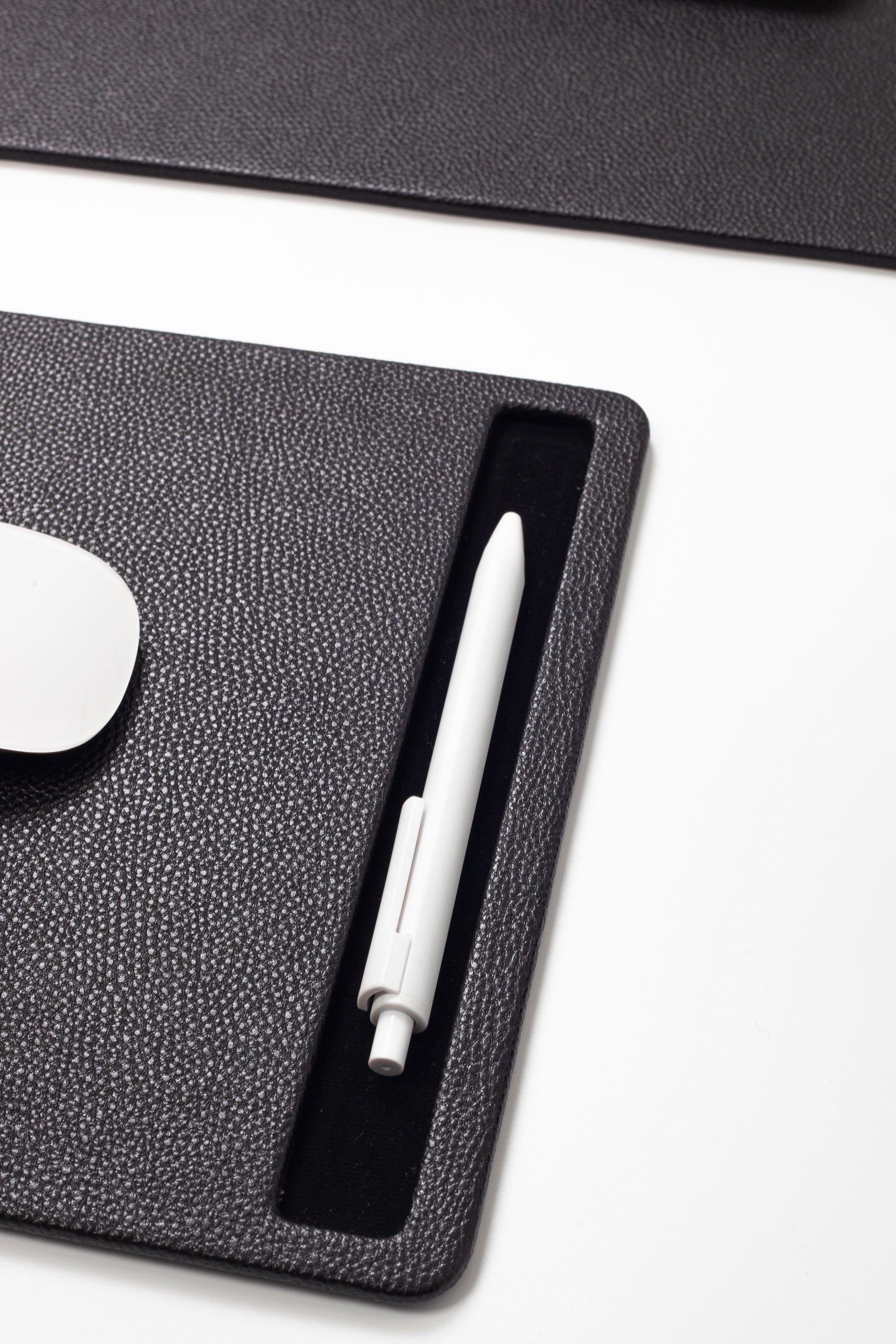 طقم مكتب روما الجلدي أسود، 10 قطع