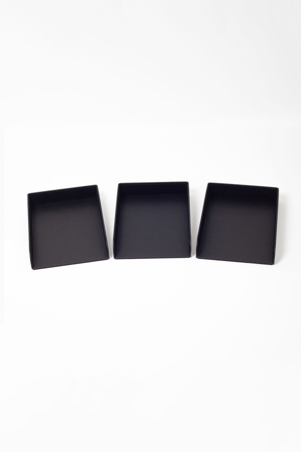 Felix Leather Document Rack Black Triple
