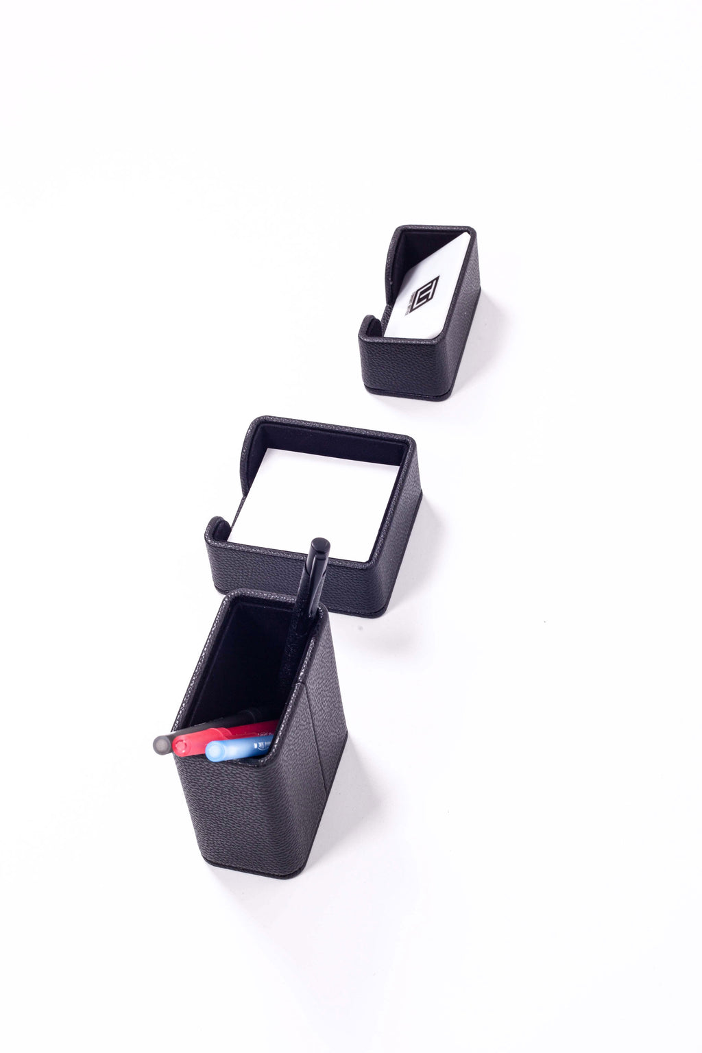 طقم مكتب من الجلد الأسود من فيليكس، 3 قطع