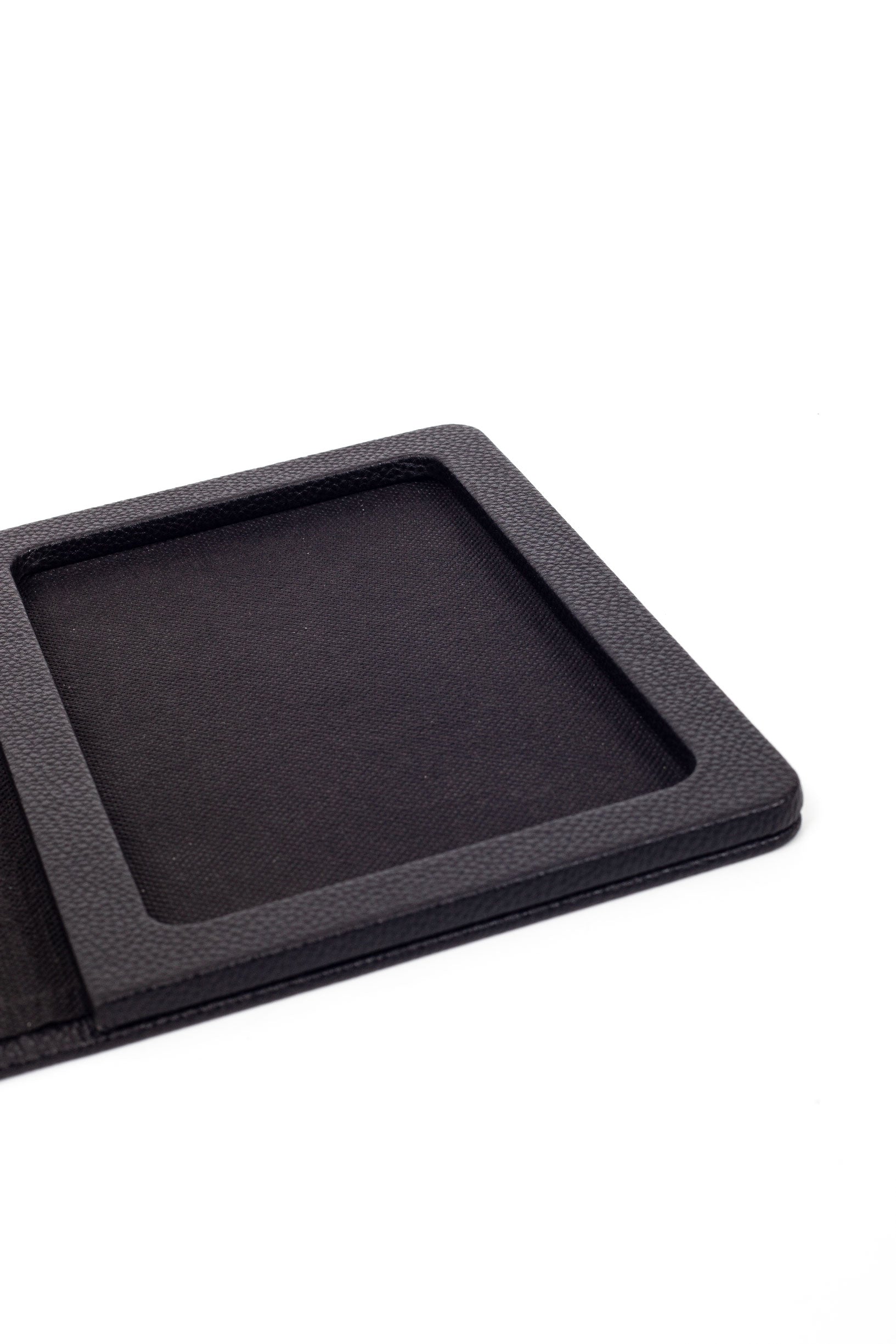 وسادة جلدية سوداء لحفظ الحسابات - تذكرة - حاوية حسابات