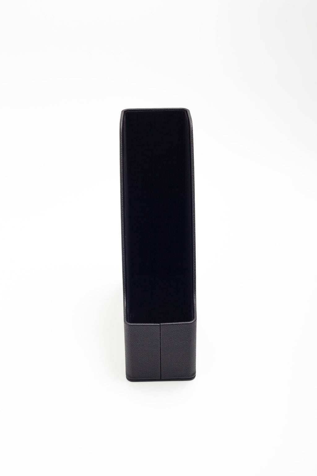 حامل مجلات من الجلد أسود