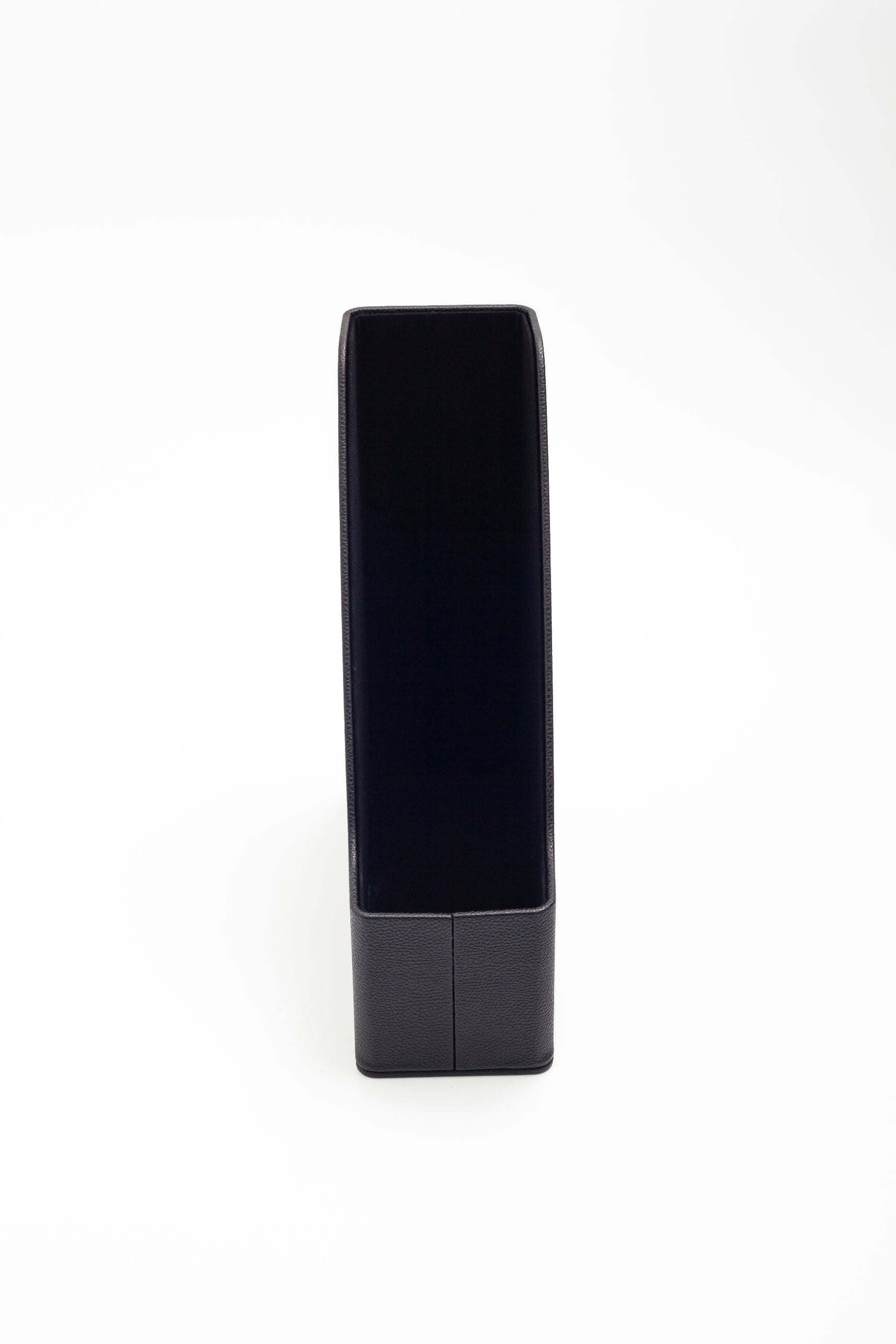 حامل مجلات من الجلد أسود