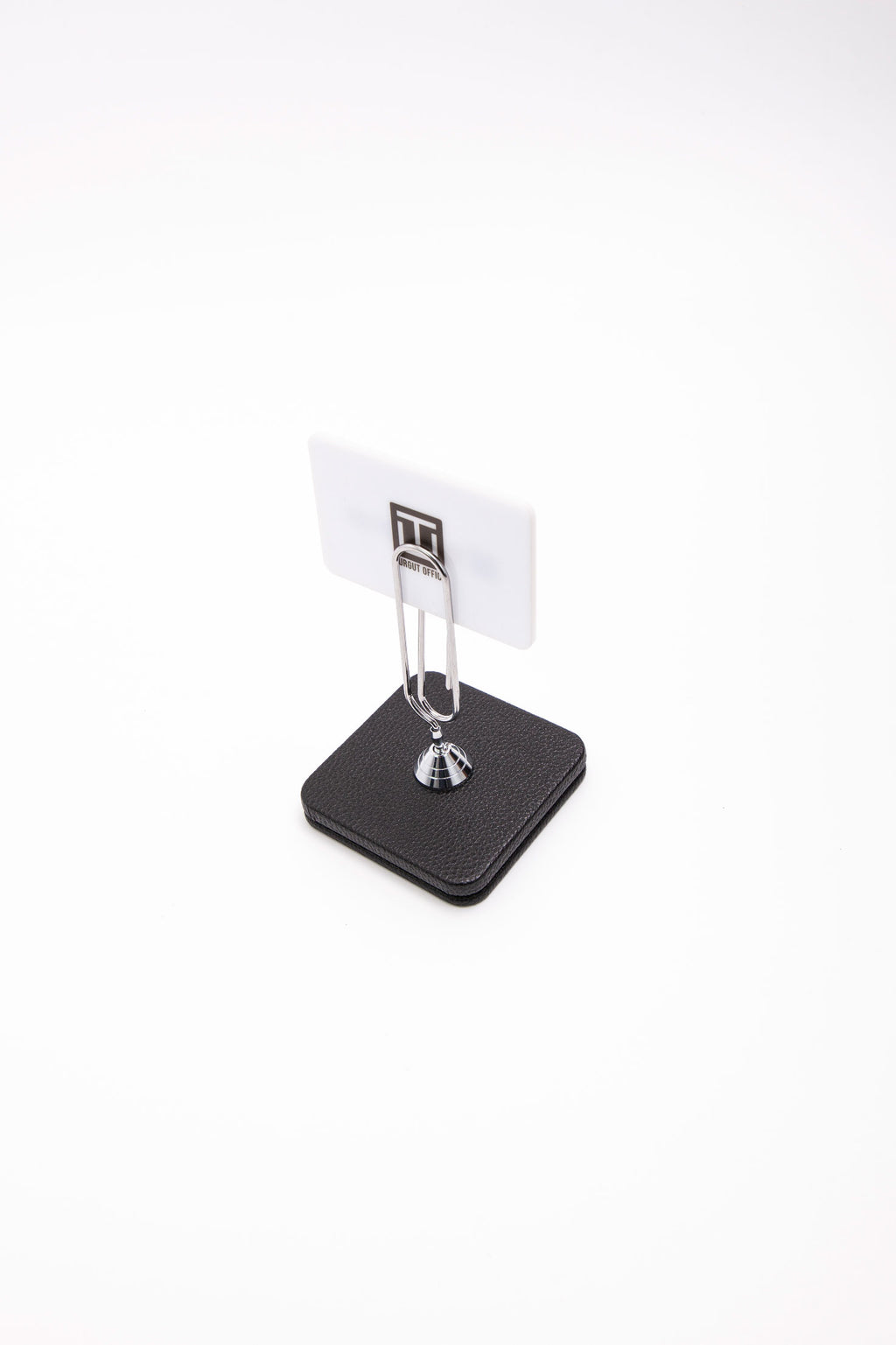 حامل ملاحظات جلدي بتفاصيل كرومية