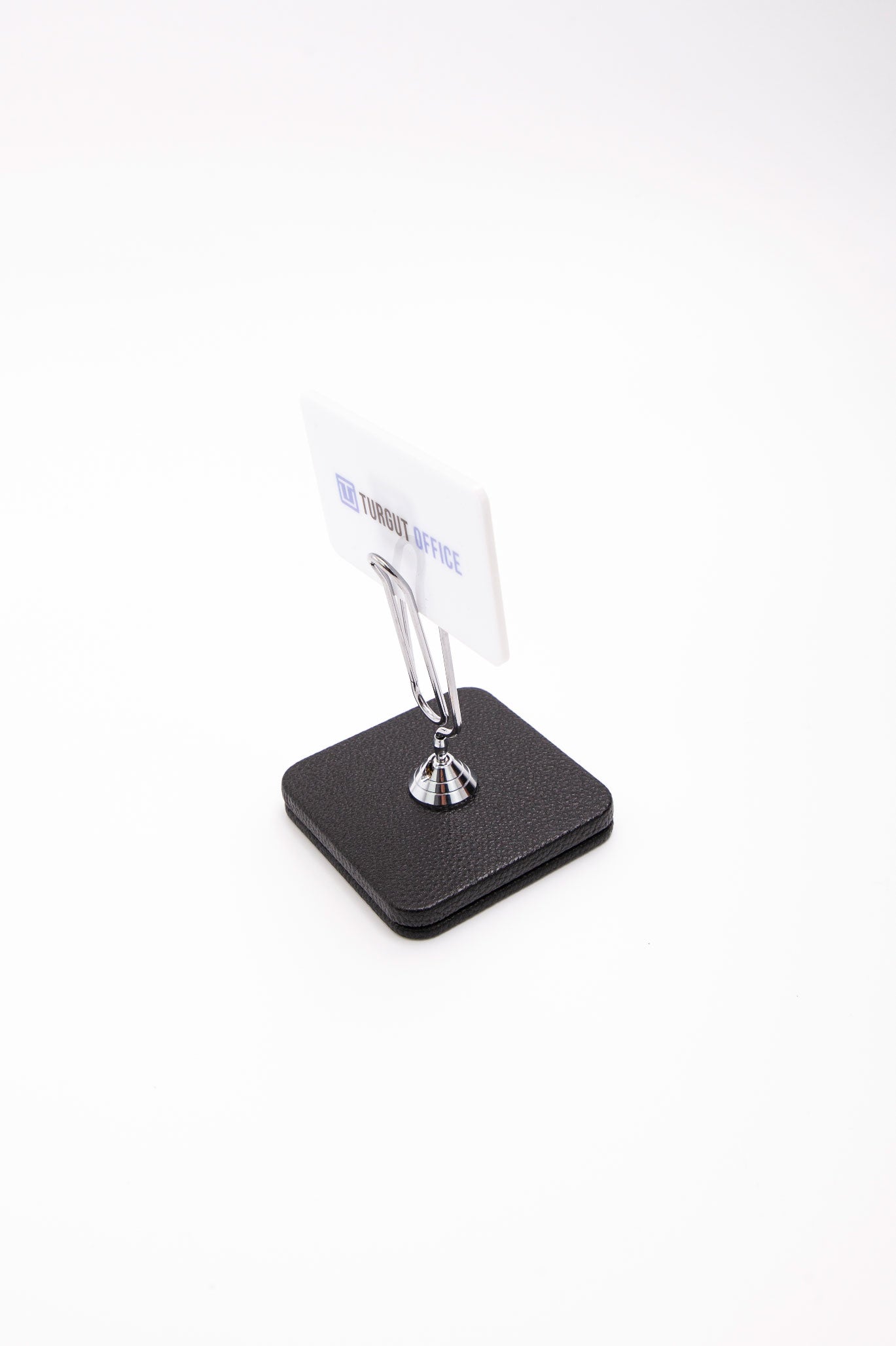 حامل ملاحظات جلدي بتفاصيل كرومية