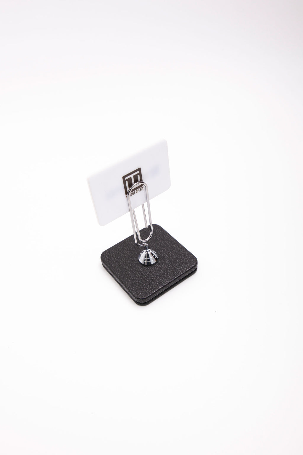 حامل ملاحظات جلدي بتفاصيل كرومية