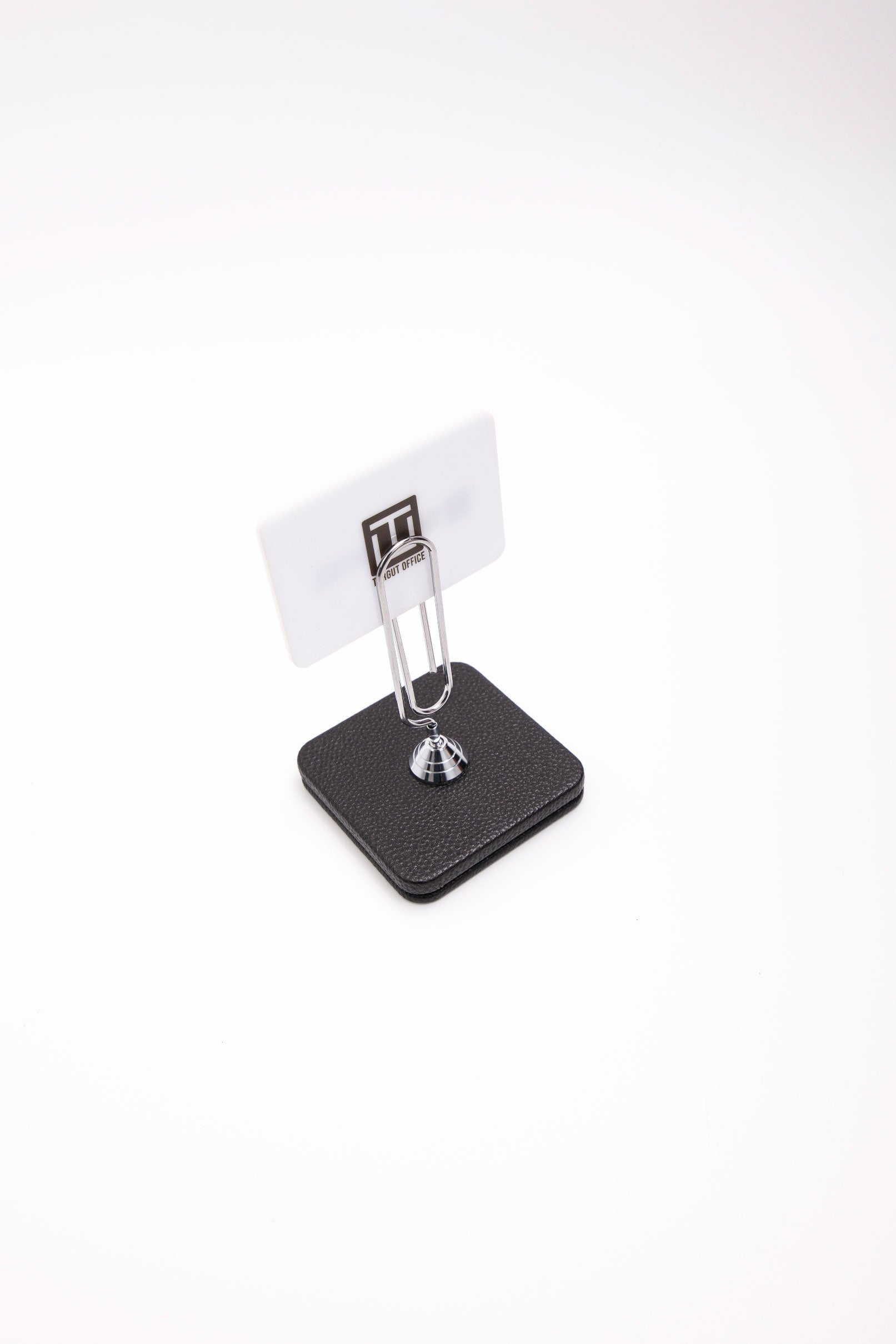 حامل ملاحظات جلدي بتفاصيل كرومية