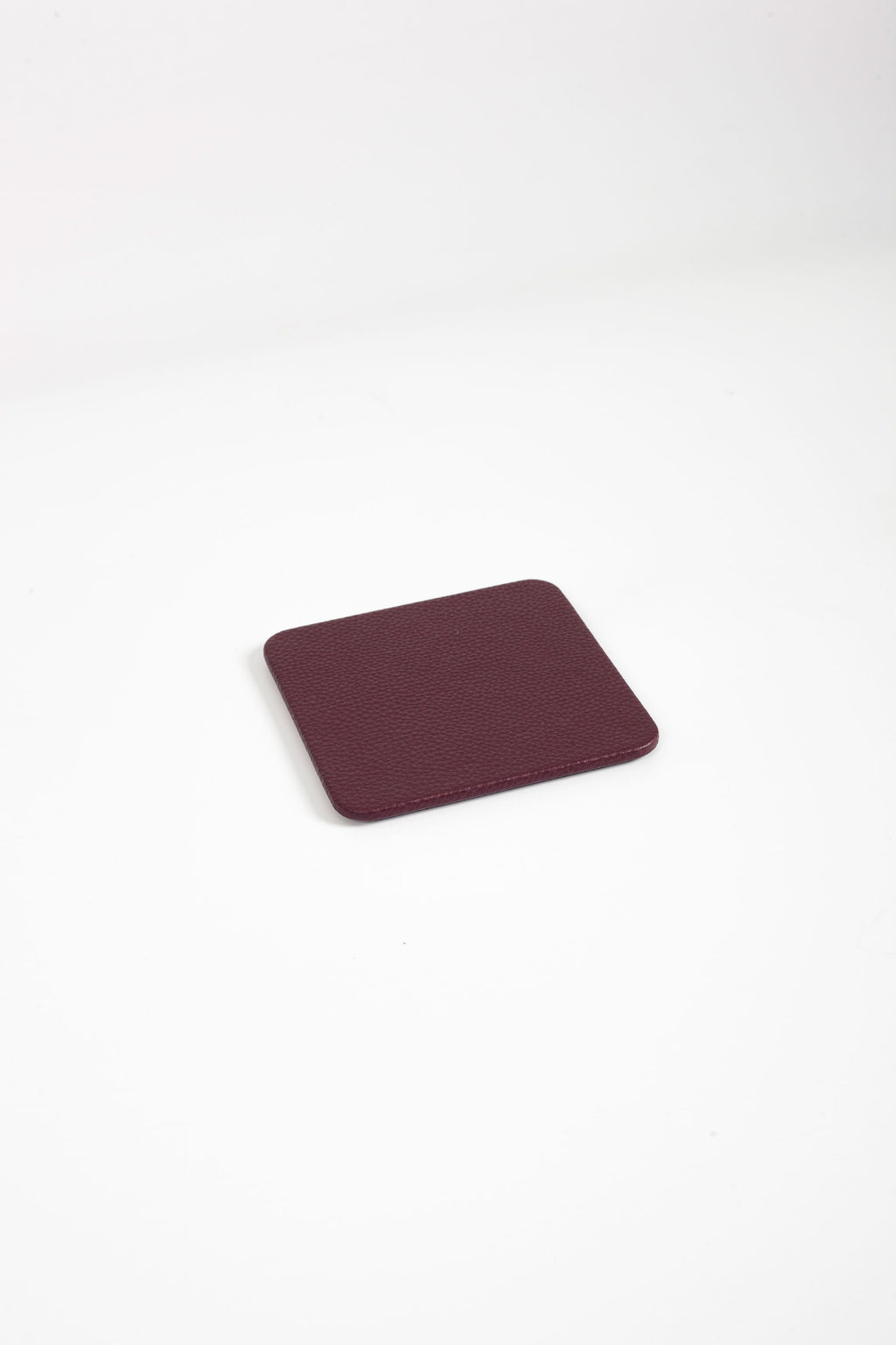 Leather Coaster Claret Red 1 Piece