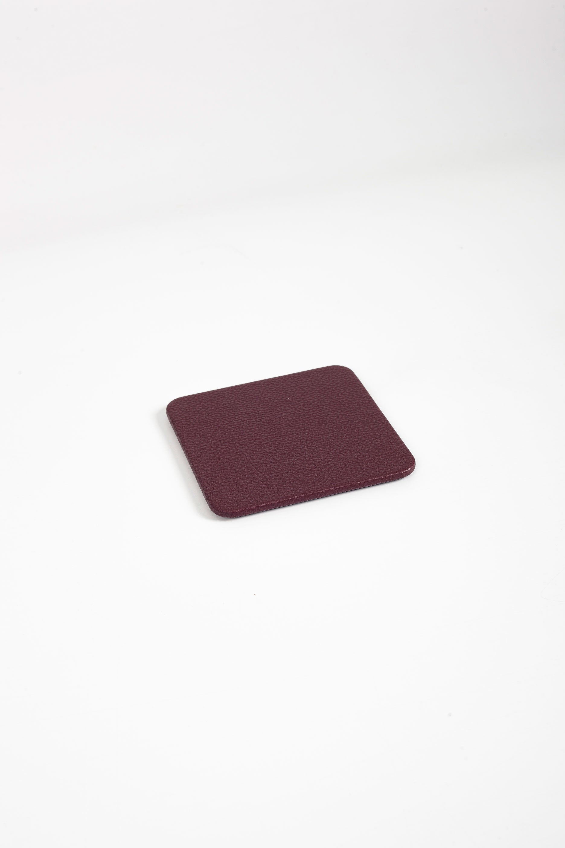 Leather Coaster Claret Red 1 Piece
