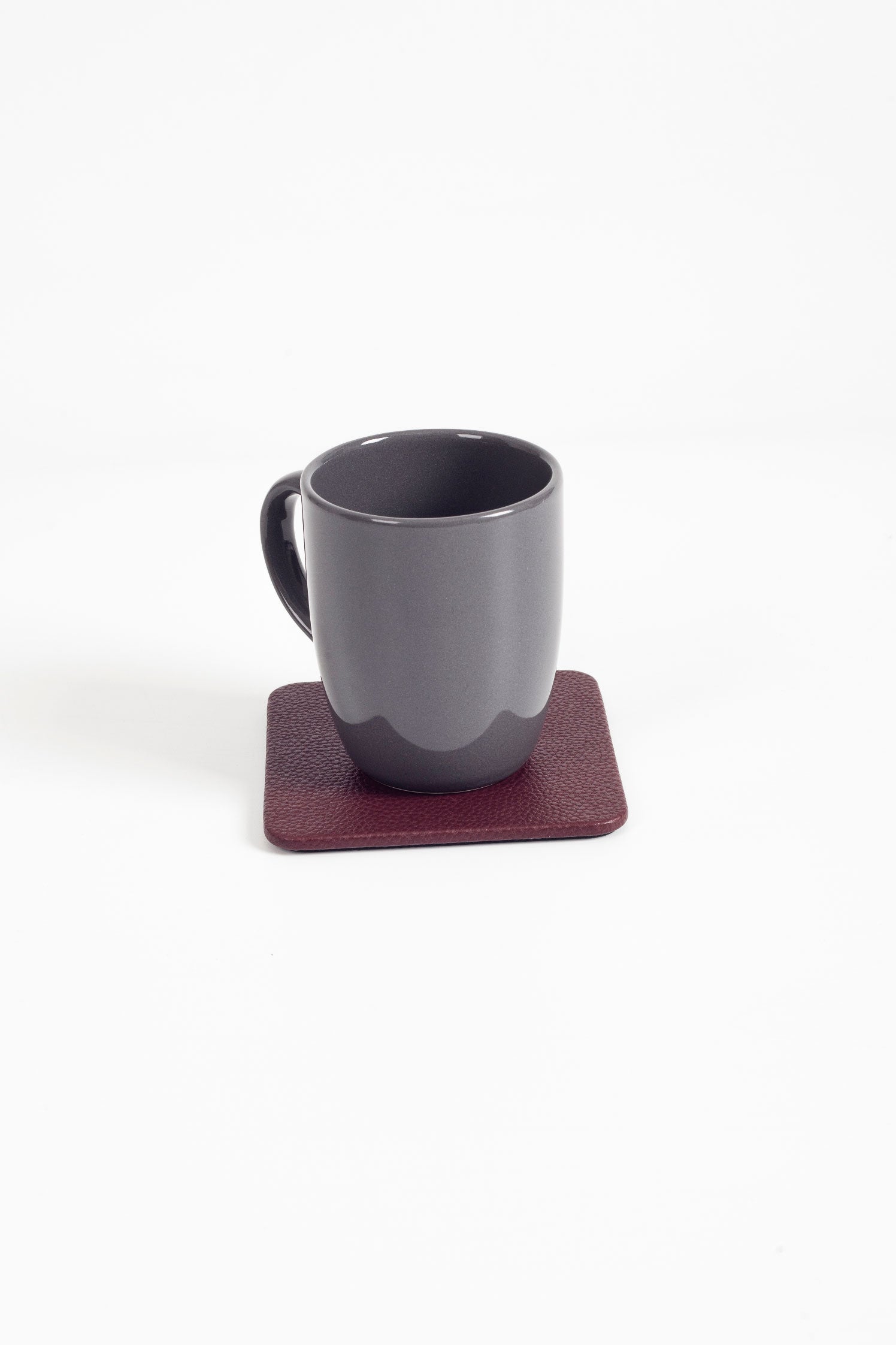 حاملات أكواب جلدية، أحمر كاردينال، 3 قطع